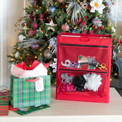 Gift bag and tissue paper storage box by BrylaneHome in Red