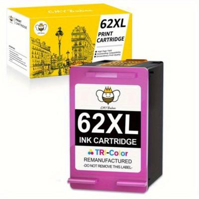 TEMU 62xl Black And Color Ink Cartridges Replacement For 62xl 62 Xl Ink For Envy 5540 5660 5640 7644 7645 Officejet 5740 Officejet 250 Printer