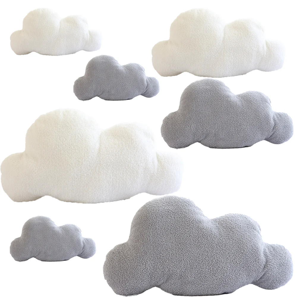 Superweiche, niedliche weiße Wolke und dunkle Wolke, Plüschtiere, Bettwäsche, Sofa, niedliches Zuhause, Wurfkissen, gefüllte Plüschtiere, Geschenke, Heimdekoration Image