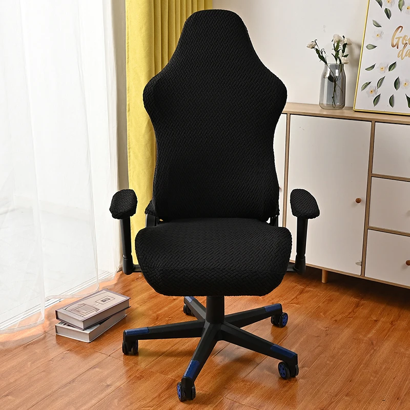 Jacquard Gaming Stuhl bezug Computer Stuhl Sitz schutz wasch bare Hülle elastische Büro billige Stuhl bezug mit Armlehnen bezügen Image