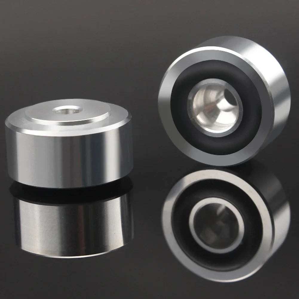 4 Stück Hifi-Lautsprecher Spikes Stand Füße Pad Aluminium legierung Isolation absorbieren Schock verstärker Basis füße für Lautsprecher CD-Verstärker Image