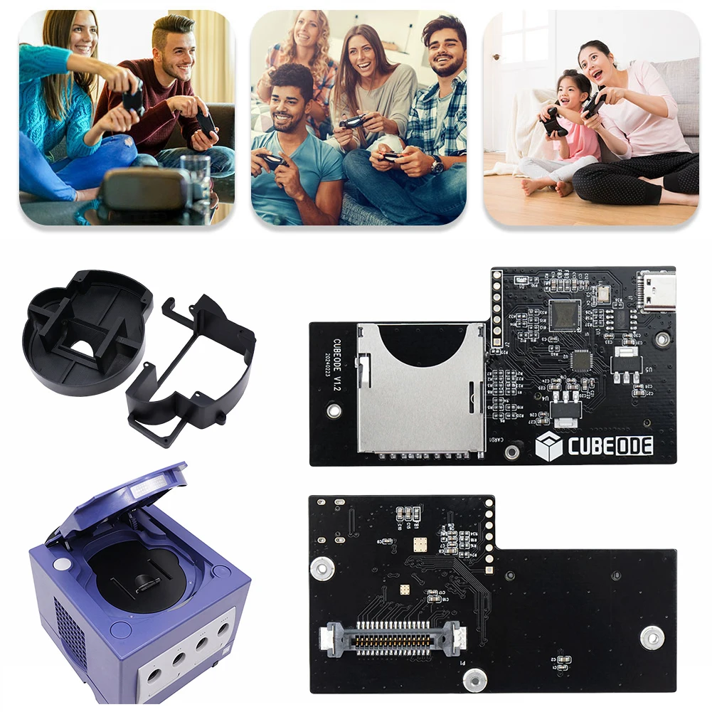 Cubeode v2.0 optisches Laufwerk Emulator 3D-Drucker Mount Kit erweitern Adapter Plug Play gc Loder ersetzen DVD-Laufwerk für ngc Gamecube Image