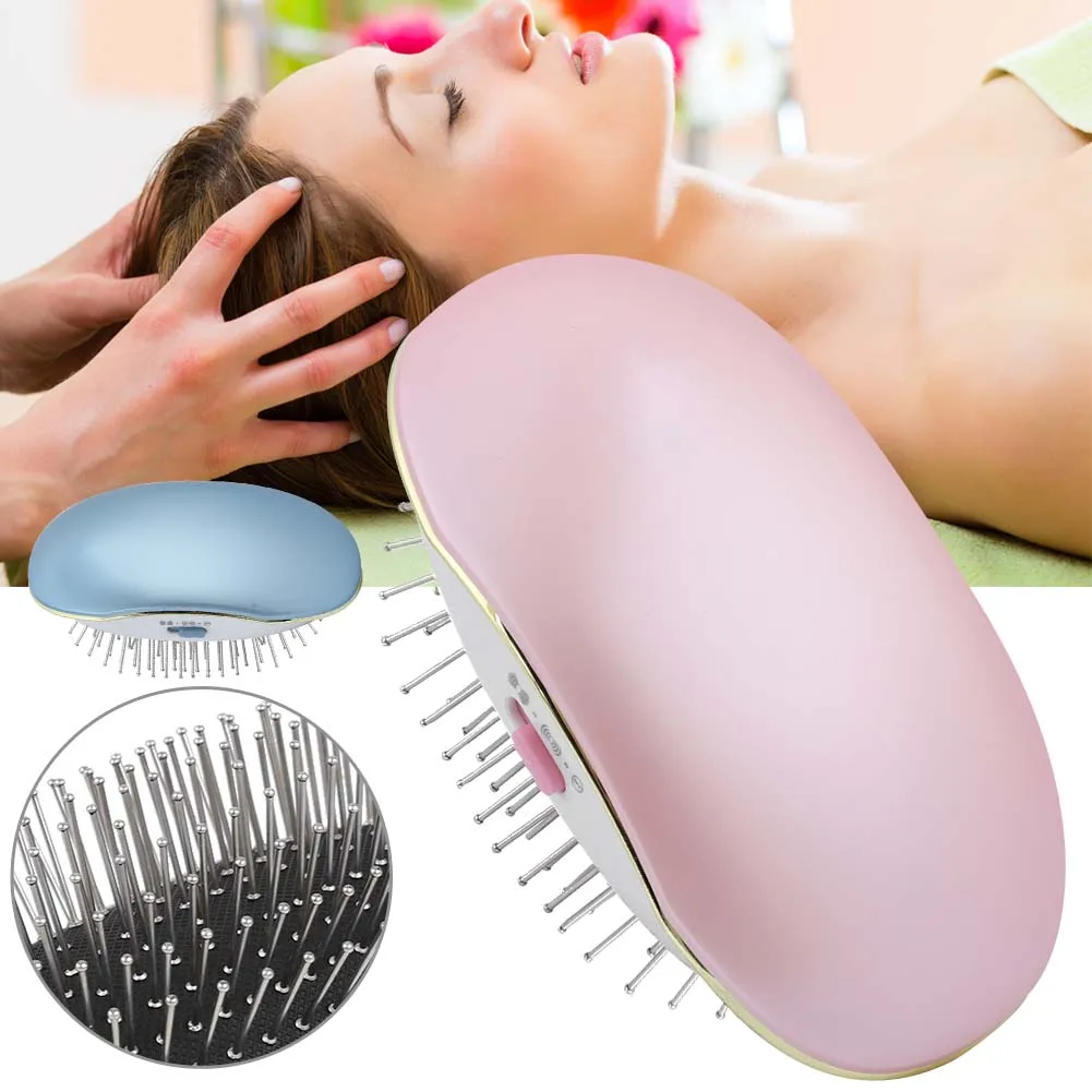 Tragbare elektrische ionische Haar bürste zum Mitnehmen Mini Haar bürste Kamm Massage gerät Haar bürste Borste & Nylon lockig entwirren für Styling-Tool Image