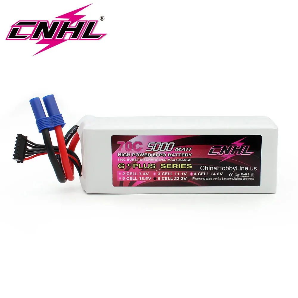 CNHL Lipo 6S 22,2 V Batterie 5000 mAh 70C G + PLUS Mit EC5 Stecker Für RC Auto Flugzeug boot Lkw Fahrzeug Speedrun Truggy Buggy Hobby