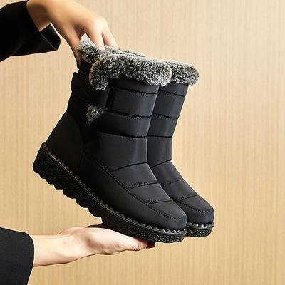 Women's Waterproof Winter Snow Boots - Warm, Slip-Resistant Outdoor Boots with Fur Lining for Cold Weather