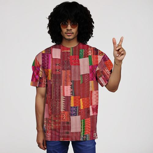Hippie Mexican African T-shirt Tie-Dye Tee 3D Kente Retro Vintage 1980s For Men's Adults' Masquerade 3D Print Casual Daily
