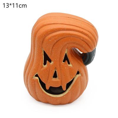 Halloween Pumpkin Decorations Outdoor Garden Decorations LED Lantern Scene Layout With Many Expressions Funny Pumpkin Lantern Decoration Easter Hollow Big Pumpkin Glowing