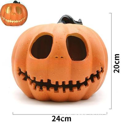 Halloween Pumpkin Decorations Outdoor Garden Decorations LED Lantern Scene Layout With Many Expressions Funny Pumpkin Lantern Decoration Easter Hollow Big Pumpkin Glowing