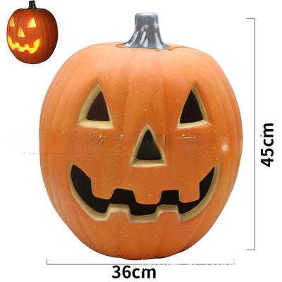 Halloween Pumpkin Decorations Outdoor Garden Decorations LED Lantern Scene Layout With Many Expressions Funny Pumpkin Lantern Decoration Easter Hollow Big Pumpkin Glowing