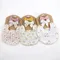 3Sets/Lot Baby Flower Bibs & Headbands Bow Nylon Hairbands Double Side Saliva Towel Feeding Burp