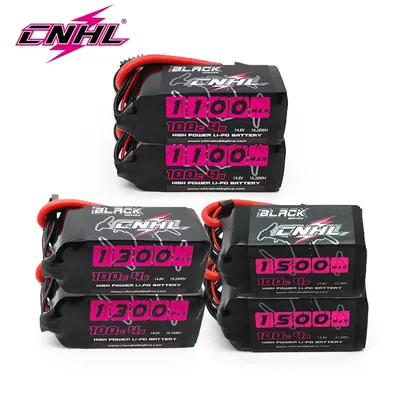 2PCS CNHL 4S 14.8V Lipo Battery 1100mAh 1300mAh 1500mAh 100C With XT60 Plug For FPV Airplane Drone