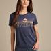 Lucky Brand Yosemite Ombre Classic Crew in Dress Blues, Size L