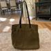 J. Crew Bags | J. Crew | Bags | J Crew Canvas Tote With Leather Straps | Color: Green | Size: Os