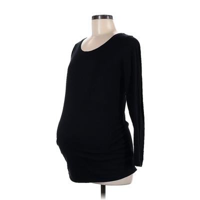 BumpStart Long Sleeve T-Shirt: Black Tops - Women's Size Medium Maternity