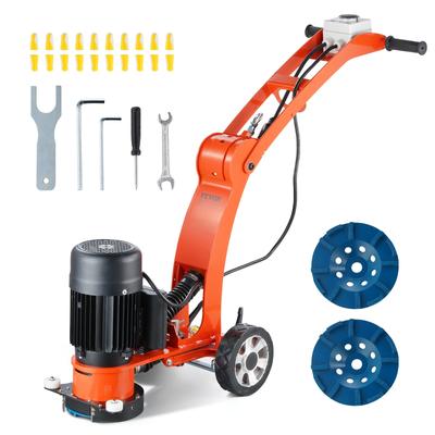 VEVOR Electric Concrete Floor Grinder 7" Walk-Behind Grinder 1.7HP Concrete Floor Polisher