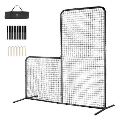 VEVOR L Screen Baseball for Batting Cage Body Protector Portable Batting Screen for Pitchers Protection