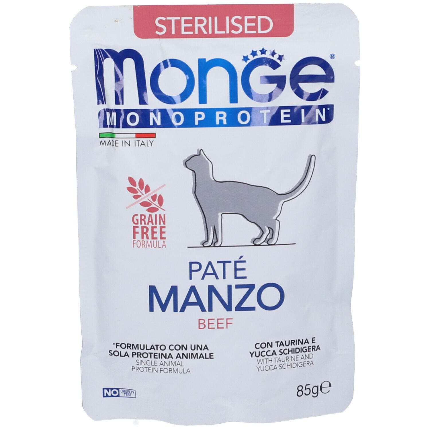 Monge Monoprotein Paté Manzo Gatti Sterilizzati 85 g Mangime