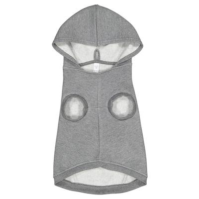 Doggie Skins 3926 Three-End Fleece Pet Hoodie in Granite Heather size Large | Cotton/Polyester Blend