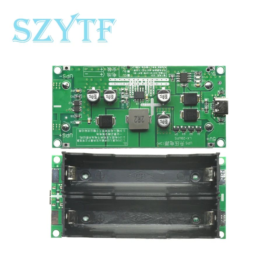 Typ-c 15w 3a 18650 Lithium-Batterie-Ladegerät-Modul DC-DC Step-up-Booster Schnell ladung Ups Netzteil/Konverter 5V 9V 12V Image