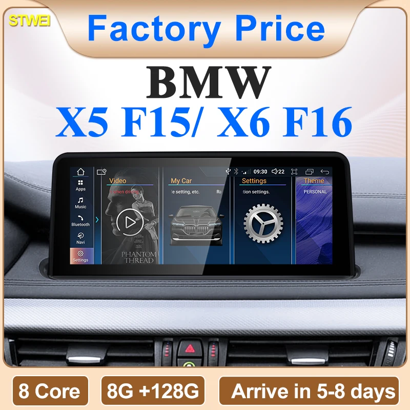 STWEI Neue ID6 ID7 ID8 UI Android System Drahtlose Carplay AUTO Für BMW X5 F15 X6 F16 NBT EVO Auto Video Player GPS NAVI Bluetooth Image