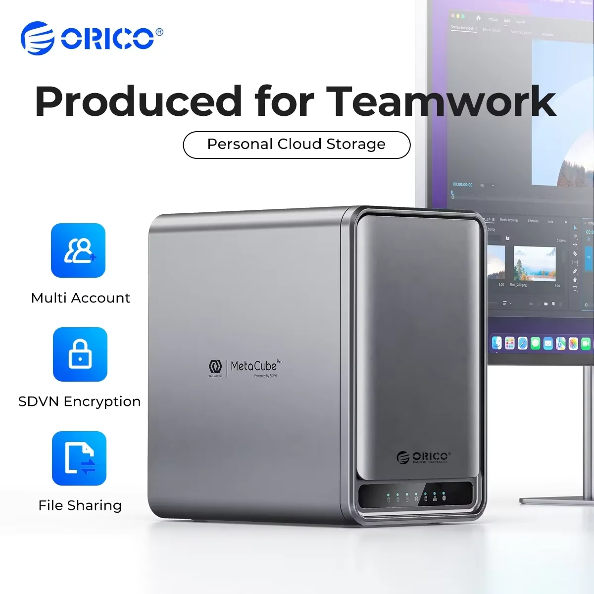 ORICO MetaCube Pro 5-Bay NAS-Netzwerk, angebrachte Speicherunterstützung, Fernteildaten, intelligente Klassifizierung, automatische Backup Image