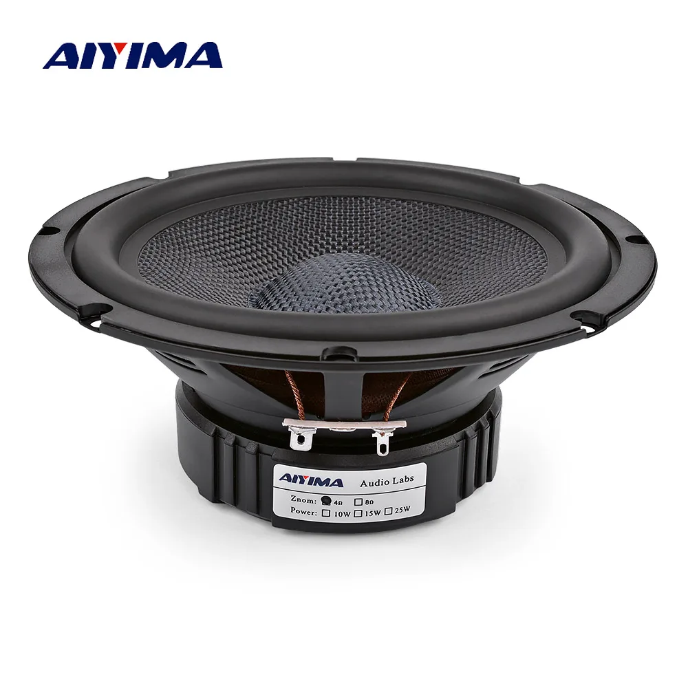 AIYIMA 6,5 Zoll Glas Faser Mitten Bass Lautsprecher 4 8 Ohm 40W Hifi Woofer Audio Lautsprecher Bücherregal Multimedia Home theater
