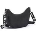 Handtasche ELBSAND "Hobo-Tasche", Damen, Gr. B/H/T: 37cm x 25cm x 13cm, schwarz, Textil, unifarben, Taschen, Schultertasche, Minibag, Henkeltasche, Crossbody Bag VEGAN