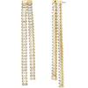 Paar Ohrstecker MICHAEL KORS "Schmuck Geschenk Metall Ohrringe Statement Linear", gold (metallfarben, gelbgoldfarben, kristallweiß, kristallweiß), Ohrringe, Damen, Messing, mit Zirkonia (synth.)