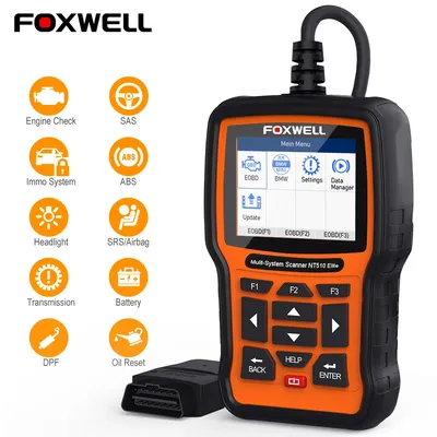 FOXWELL NT510 Elite OBD2 Automotive Scanner All System Bi-Directional Control ECU Coding IMMO A/F