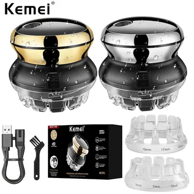 Kemei 887 UFO electric even cut rotary hair trimmer for men washable shortcut kit rechargeable hair