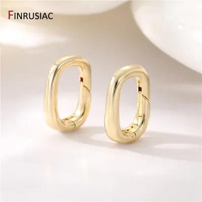 DIY Bracelet Necklace Making Findings 14K Gold Plated Brass Spring Clasp Connection Clasp For