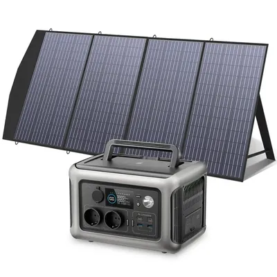 ALLPOWERS R600 Solar Generator with Solar Panel included, 600W 299Wh LiFePO4 Portable Power Station