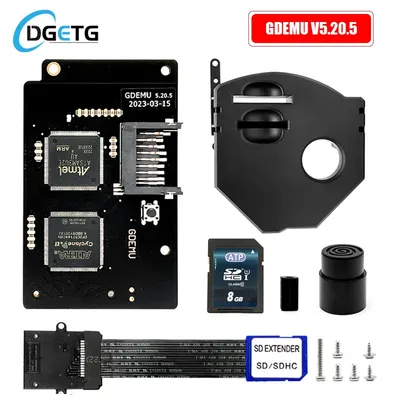 GDEMU 5 20 V5.15/5.15b/5.20.5 Optical Drive Emulation Board and Remote Card Mount Kit for DC Console