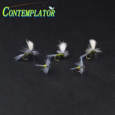5pcs 16# BWO/14# Baetis Parachute Dry Flies Simulating Baetis/Nymphs 2styles Assorted Surface Water