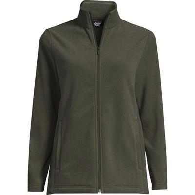 Anyweather™ Fleece Jacket, Women, size: 14-16, petite, Green, Polyester, by Lands' End