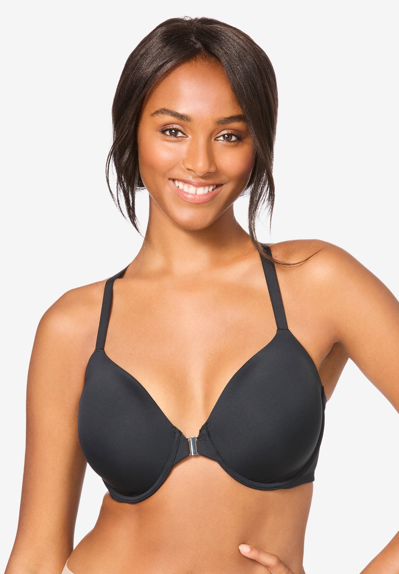 Plus Size Women's The Luna Bra by Leading Lady in Black (Size 42 D)