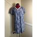 Ralph Lauren Dresses | Polo Ralph Lauren Women T Shirt Dress Sz L Blue Floral V Neck Casual Dress | Color: Blue | Size: L