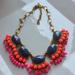 J. Crew Jewelry | J Crew J.Crew Multi Color Gold Tone Acrylic Stoner Fringe Collar Necklace 21" | Color: Gold | Size: Os