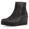 Stiefelette GABOR, Damen, Gr. 39, grau, Veloursleder, unifarben, klassisch, Schuhe, Keilabsatz, Ankleboots, Komfortschuh mit Best Fitting-Ausstattung