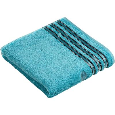 Handtuch VOSSEN "Cult de Luxe", blau (light azure), B:50cm L:100cm, Webfrottier, Obermaterial: 100% Baumwolle, Handtücher (Packung), mit Glanzbordüre Image