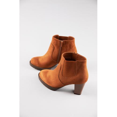 Stiefelette ANISTON SHOES Gr. 37, braun (cognac) Damen Schuhe Ankleboots mit seitlichem Stretcheinsatz - NEUE KOLLEKTION