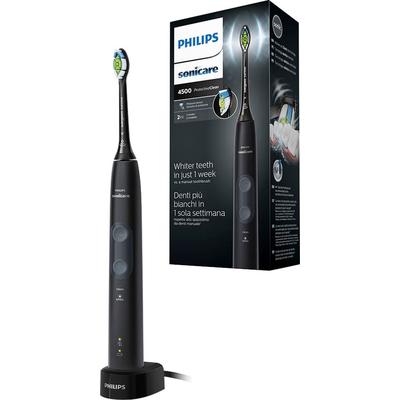 Elektrische Zahnbürste PHILIPS SONICARE "ProtectiveClean 4500 HX6830/44" Elektrozahnbürsten schwarz mit Schalltechnologie und 2 Putzprogrammen, inkl. Ladegerät