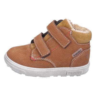 Klettboot PEPINO BY RICOSTA "Alex WMS: normal", Kinder, Gr. 25, braun (curryfarben), Leder, casual, Schuhe, Winterboots, Babyschuh, Kindergartenschuh mit Warmfutter Image