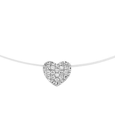 Collier SMART JEWEL "Anhänger Herz, Silber 925", silber, Halsketten, Damen, 45cm, Silber 925 (Sterlingsilber)