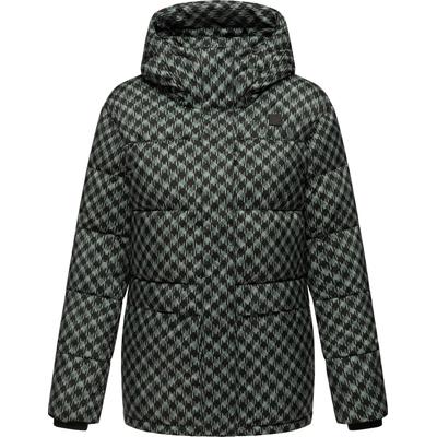Steppjacke RAGWEAR "Wikesh Print", Damen, Gr. L (40), grau (graugrün), Obermaterial: 100% Polyester, Innenfutter: 100% Polyester, Wattierung: 100% Polyester, modisch, gerade Po-bedeckend, hoch geschlossener Ausschnitt, Langarm Ärmel ohne... Image