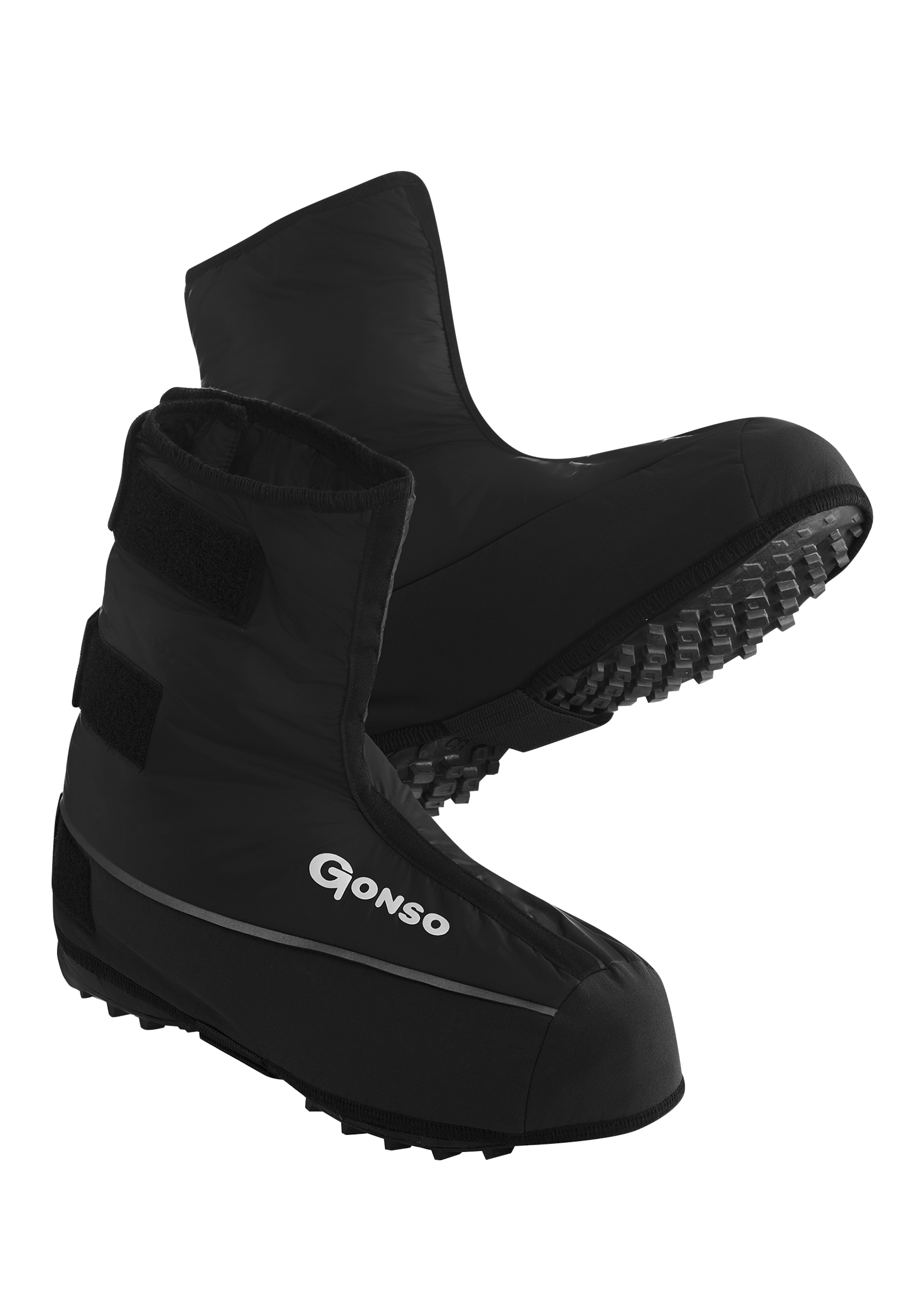 Fahrradschuh GONSO "Primaloft Überschuh", Herren, Gr. S, schwarz, 100% Polyamid, Schuhe, Schuhüberzieher, warm & wasserabweisend, Regenschuhe Image