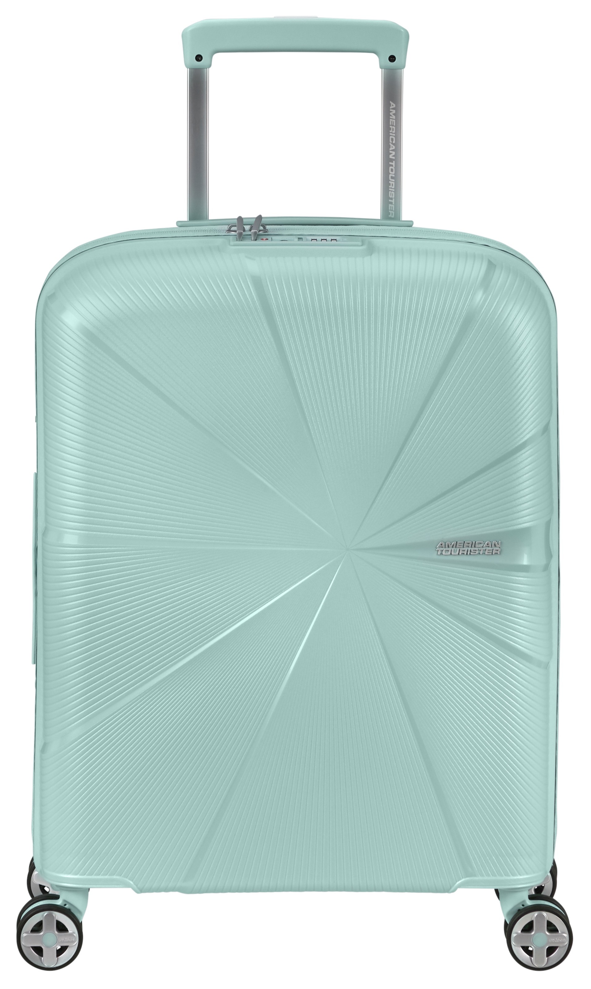 Hartschalen-Trolley AMERICAN TOURISTER "STARVIBE, in verschiedenen Farben und Größen", Gr. B/H/T: 40 x 55 x 20 37, blau (metallic surf blau), Polypropylen, unifarben, Modisch, Koffer, Handgepäck-Koffer Reisegepäck Koffer TSA-Zahlenschloss Image