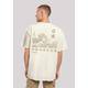 T-Shirt F4NT4STIC "Kanagawa Welle", Herren, Gr. 4XL, beige (sand), Obermaterial: 100% Baumwolle, casual, oversize, Rundhals, Kurzarm ohne Bündchen, Shirts, Print