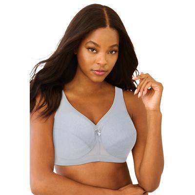 Plus Size Women's Glamorise® Magic Lift® Medium-Impact Wireless Sport Bra 1005 by Glamorise in Gray Heather (Size 46 DD)