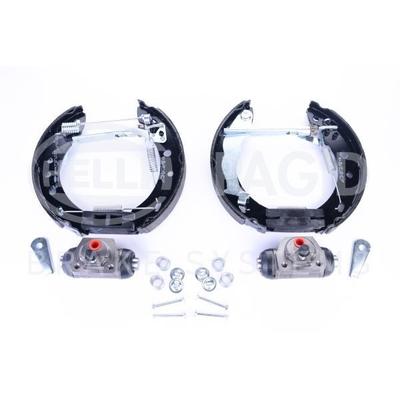 HELLA Bremsbackensatz Shoe Kit Pro hinten rechts links vormontiert für NISSAN 440606F625 441006F611 8DB 355 022-421